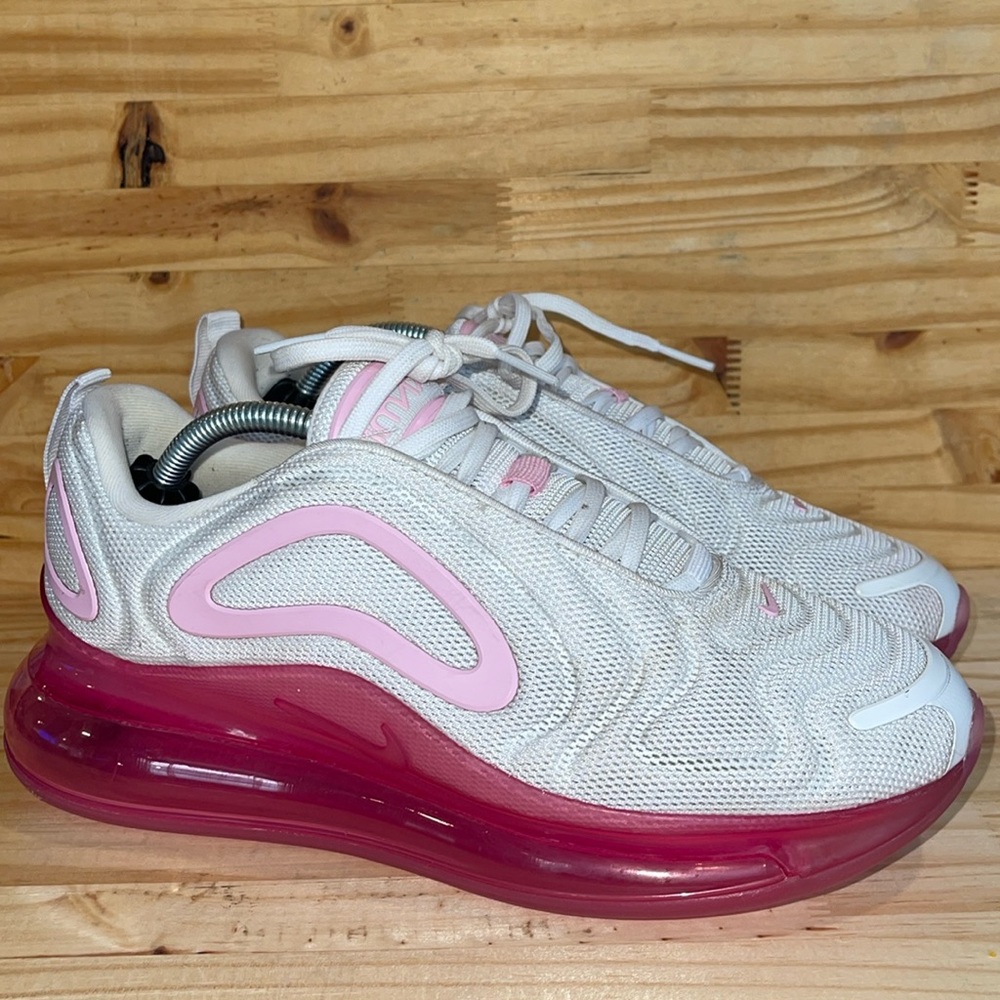 Nike Air Max 720 Women's 8 Pink Rise White Athletic Running Shoes AR9293-103